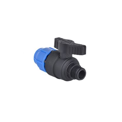 Picture of PP ONE SIDE MALE THREADED ONE SIDE COMPRESSION OUTLET SINGLE UNION BALL VALVE