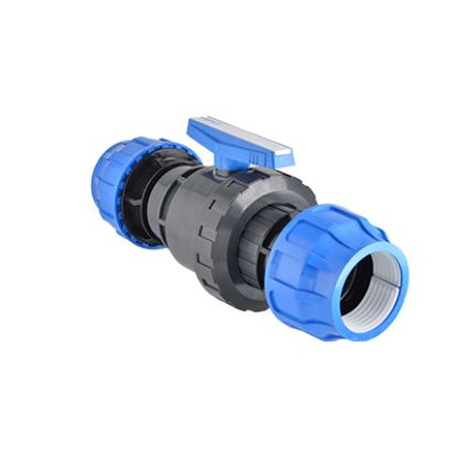 Picture of U-PVC SINGLE UNION BALL VALVE BOTH SIDES COMPRESSION OUTLET