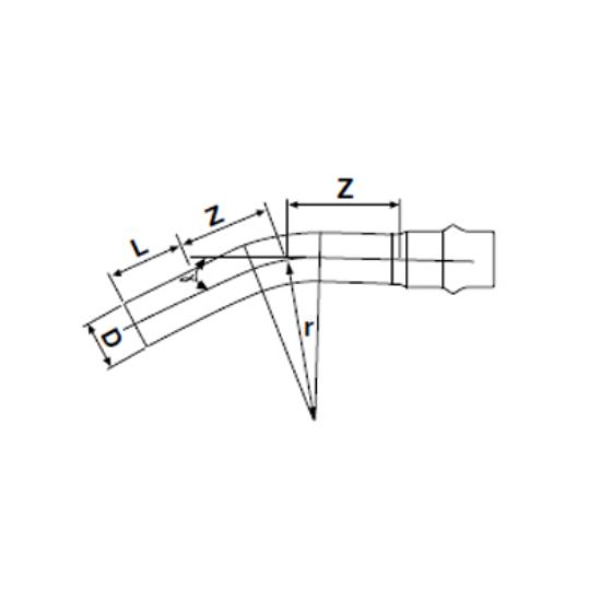 Picture of U-PVC LONG BEND WITH O-RING SOCKETED 11º ( PN 16 )