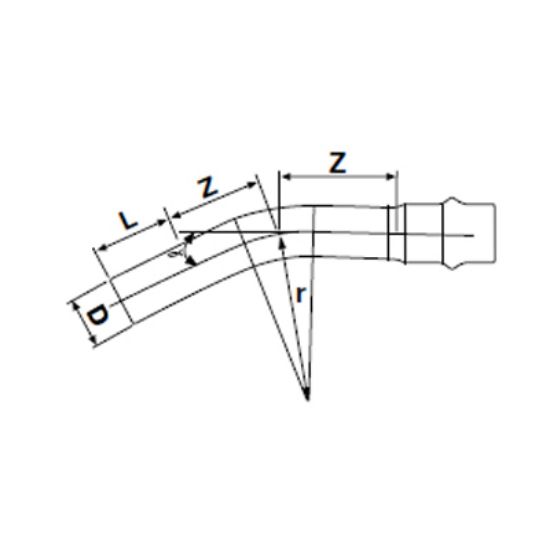 Picture of U-PVC LONG BEND WITH O-RING SOCKETED 22º ( PN 10 )