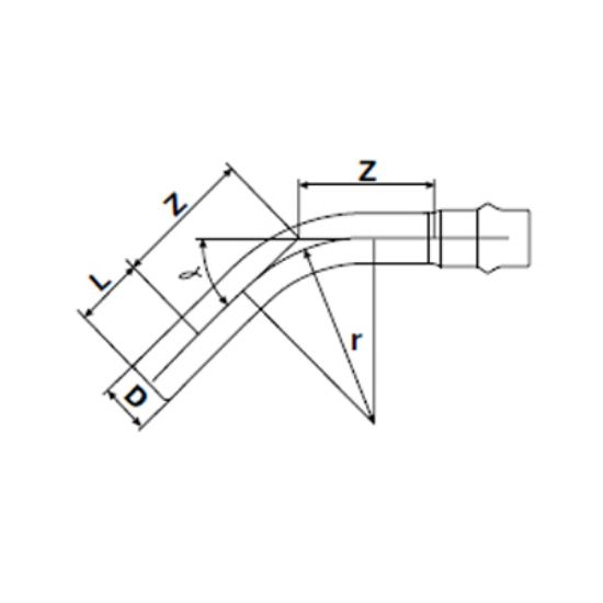 Picture of U-PVC LONG BEND WITH O-RING SOCKETED 30º ( PN 10 )