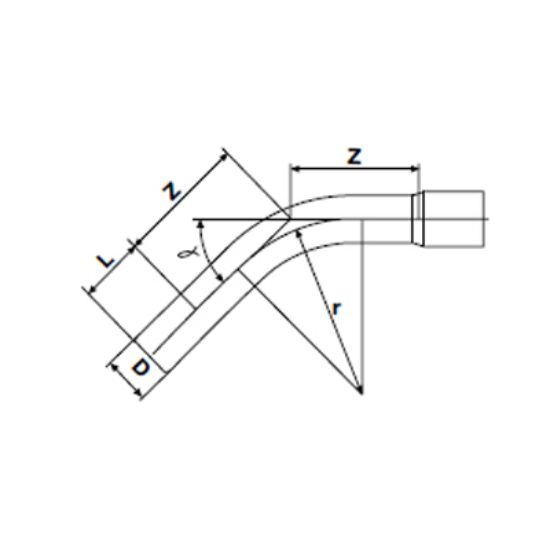 Picture of U-PVC SOLVENT CEMENT SOCKETED LONG BEND  30º ( PN 16 )