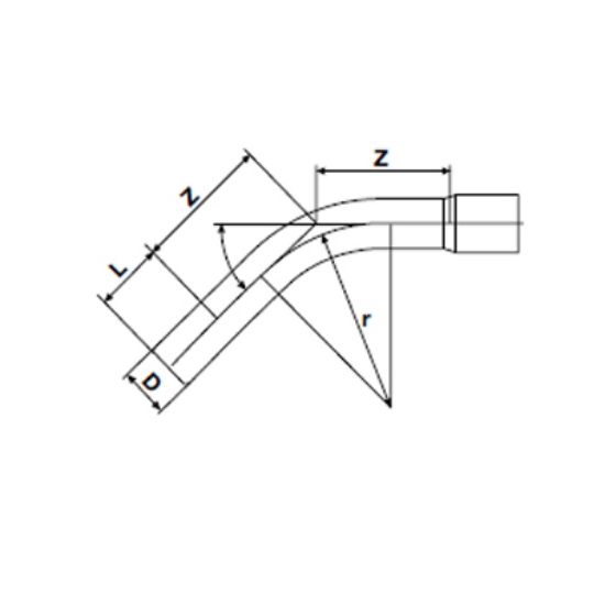 Picture of U-PVC SOLVENT CEMENT SOCKETED LONG BEND  60º ( PN 10 )