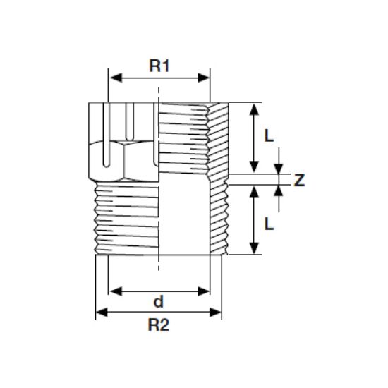 Picture of UH-PVC ONE SIDE FEMALE OTHER SIDE MALE THREADED ADAPTOR