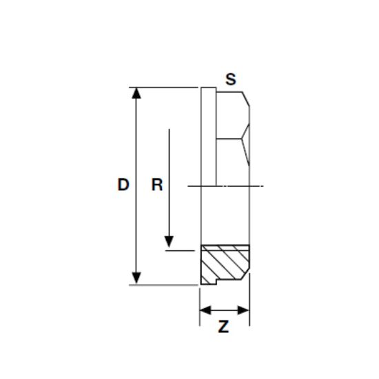 Picture of UH-PVC MALE THREADED NUT