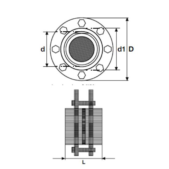 Picture of U-PVC WAFER CHECKVALVE WITH FLANGE FOR WATER