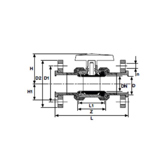 Picture of U-PVC BOTH SIDES FEMALE THREADED BALL VALVE FOR WATER