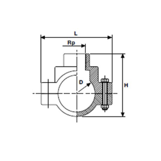 Picture of UH-PVC CLAMP SADDLE ( 4 BOTH )