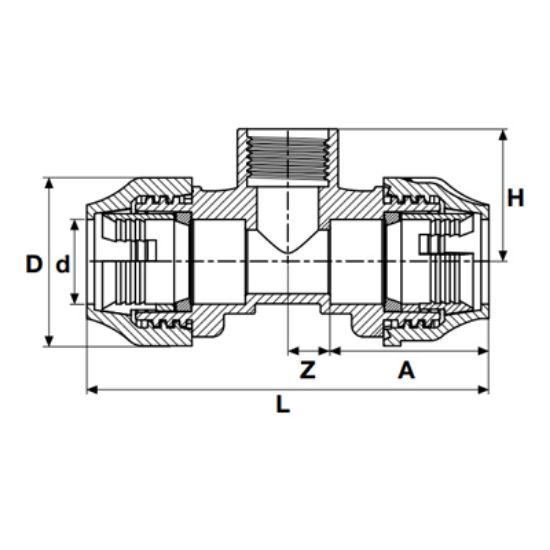 Picture of FEMALE TEE BLUE LINE PN16