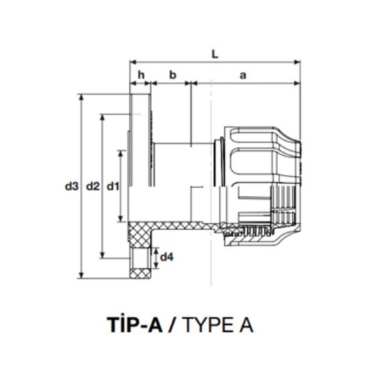 Picture of FLANGED COUPLING ADAPTOR BLUE LINE PN 16