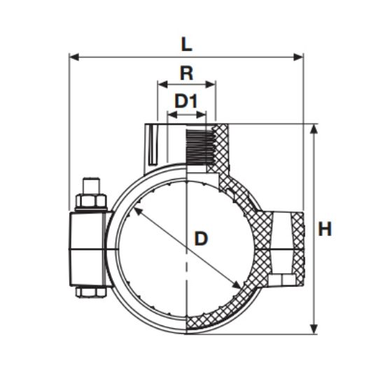 Picture of PP CLAMP SADDLE WITH REINFORCING RING