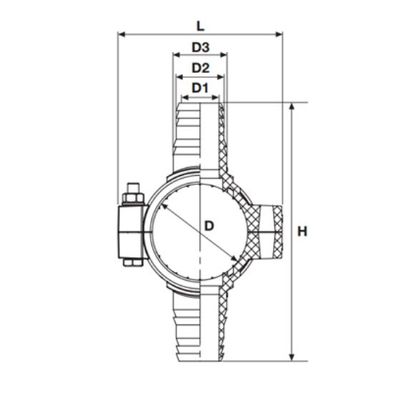 Picture of BOTH SIDES HOSE ADAPTOR OUTLET CLAMP SADDLE